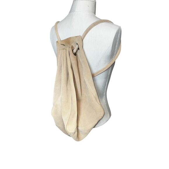 Free People Sundown Wild leather suede sling drawstring backpack Boho - Picture 2 of 13